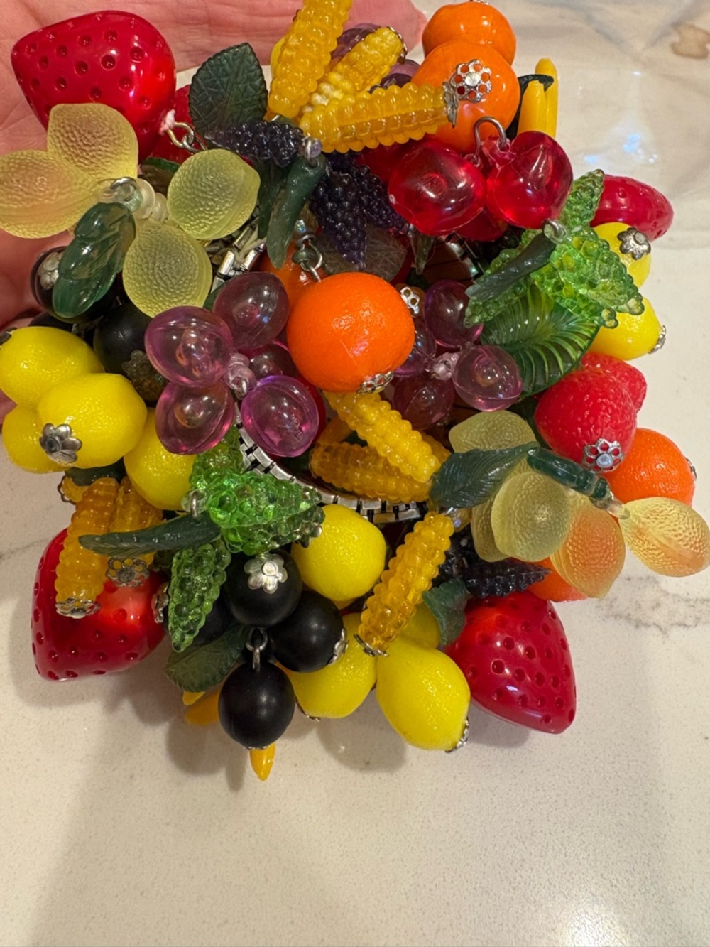 Vintage Carmen Miranda Bracelet/earring set. Amazing estate find!!!